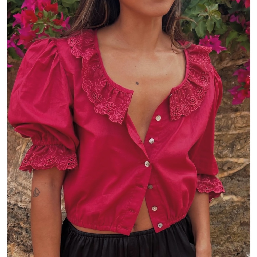 Laneway the label antique blouse cherry s/m